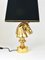 Hollywood Regency Gilt Horse Table Lamp, Italy, 1970s, Image 3
