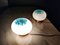 Postmodern Italian Table Lamps in White and Light Blue Murano Glass, 1980s, Set of 2 4