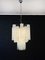 Lámpara de araña de tubos de vidrio con 30 vasos en blanco de Albaster de Mazzega, 1990, Imagen 8