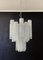 Lámpara de araña de tubos de vidrio con 30 vasos en blanco de Albaster de Mazzega, 1990, Imagen 6