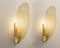 Lámparas de pared italianas de cristal de Murano ámbar, años 60. Juego de 2, Imagen 2