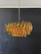 Murano Poliedri Chandelier in Amber Glasses by Carlo Scarpa for Mazzega, 1982, Image 1