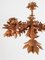 Large Sculptura Floral Chandelier in Hand Carved Wood, 1970s 9