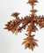 Large Sculptura Floral Chandelier in Hand Carved Wood, 1970s, Image 11