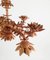 Large Sculptura Floral Chandelier in Hand Carved Wood, 1970s, Image 4