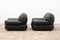 Lounge Chairs in Leather by Sapporo for Mobil Girgi, Italy, 1970, Set of 2 3