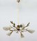 Italian Mid-Century Modern Hanging Lamp in Brass and Glass, 1960s, Image 1