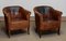 Late 19th Century Swedish Tan Nailed Leather Lounge Chairs, 1890s, Set of 2 11