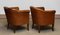 Late 19th Century Swedish Tan Nailed Leather Lounge Chairs, 1890s, Set of 2 9