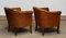 Late 19th Century Swedish Tan Nailed Leather Lounge Chairs, 1890s, Set of 2, Image 9