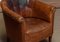 Late 19th Century Swedish Tan Nailed Leather Lounge Chairs, 1890s, Set of 2, Image 2