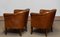 Late 19th Century Swedish Tan Nailed Leather Lounge Chairs, 1890s, Set of 2, Image 8