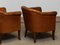 Late 19th Century Swedish Tan Nailed Leather Lounge Chairs, 1890s, Set of 2 6