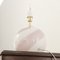 White Murano Glass Table Lamp with Pink and Gray, 1980s 5