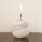 Weiße Tischlampe aus Muranoglas in Rosa & Grau, 1980er 3