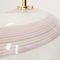 Lámpara de mesa de cristal de Murano blanco con rosa y gris, años 80, Imagen 9