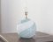 Lampe de Bureau Blanche en Verre de Murano avec Décorations en Filigrane Turquoise et Gris, 1980s 4