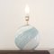 White Murano Glass Table Lamp with Turquoise and Gray Filigree Decorations, 1980s 3