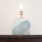 Lampe de Bureau Blanche en Verre de Murano avec Décorations en Filigrane Turquoise et Gris, 1980s 11