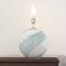 White Murano Glass Table Lamp with Turquoise and Gray Filigree Decorations, 1980s 7
