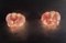 Glass Wall Sconces with 10 Iridescent Alabaster Pink Discs from Mazzega, 1990, Set of 2 6