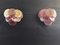 Glass Wall Sconces with 10 Iridescent Alabaster Pink Discs from Mazzega, 1990, Set of 2 3