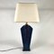 Large Mid-Century Modern Italian Table Lamp in Blue Glass, 1960s 1