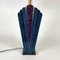 Large Mid-Century Modern Italian Table Lamp in Blue Glass, 1960s 2