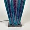 Large Mid-Century Modern Italian Table Lamp in Blue Glass, 1960s 4