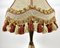 Bronze and Marble Table Lamp with Beige Shade and Fringe, France, 1960s, Image 2