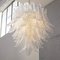 Suspension Chandelier Ø85 Cm Made in Italy in Murano Glass Crystal Color, 1990s 6