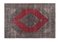 Alfombra de Anatolia Mid-Century vintage roja tejida a mano, Imagen 2