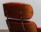 Roter verstellbarer Drehstuhl mit Schalen aus Nussholz von Martin Stoll für Giroflex, 1960er 8