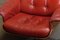 Red Reclinable Swivel Chair with Walnut Shells by Martin Stoll for Giroflex, 1960s 2