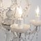 Weiße Murano Glas Tischlampe mit Anhängern, Kristall Achteckige Ketten, 5 Leuchten, Handgefertigt Made in Italy, 2000er 9