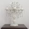 White Murano Glass Table Lamp with Pendants, Crystal Octagons Chains, 5 Lights, Handmade Made in Italy, 2000s, Image 4