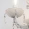 Weiße Murano Glas Tischlampe mit Anhängern, Kristall Achteckige Ketten, 5 Leuchten, Handgefertigt Made in Italy, 2000er 11