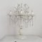 White Murano Glass Table Lamp with Pendants, Crystal Octagons Chains, 5 Lights, Handmade Made in Italy, 2000s, Image 6