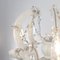 Lámpara de mesa de cristal de Murano blanco con colgantes, cadenas de octágonos de cristal, 5 luces, hecho a mano en Italia, década de 2000, Imagen 10