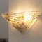 Vintage Triangle Wall Applique with Murano Crystal Color Glass, Italy, 1970s 2