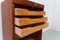 Vintage Danish Teak Cabinet with Tambour Door, 1960s, Image 9