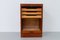 Vintage Danish Teak Cabinet with Tambour Door, 1960s 7