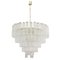 Large Murano Glass Crystal Tronchi Suspension Chandelier, Italy, 1990s 1