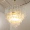 Large Murano Glass Crystal Tronchi Suspension Chandelier, Italy, 1990s 3