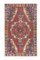 Vintage Turkish Hand Knotted Red Area Rug 1