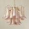 Petal Chandelier in Pink and White Murano Glass, Italy, 1990s 9