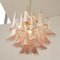 Petal Chandelier in Pink and White Murano Glass, Italy, 1990s 6