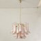 Petal Chandelier in Pink and White Murano Glass, Italy, 1990s 3