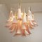 Petal Chandelier in Pink and White Murano Glass, Italy, 1990s 5