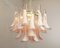 Petal Chandelier in Pink and White Murano Glass, Italy, 1990s 4